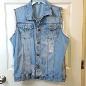 Jeans Denim Vest Jacket XL